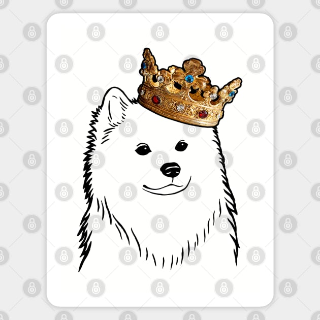 American Eskimo Dog King Queen Wearing Crown Magnet by millersye